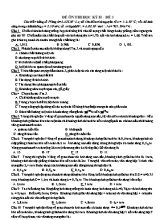 Đề ôn thi học kỳ 2 môn Vật lý 12 - Đề 3